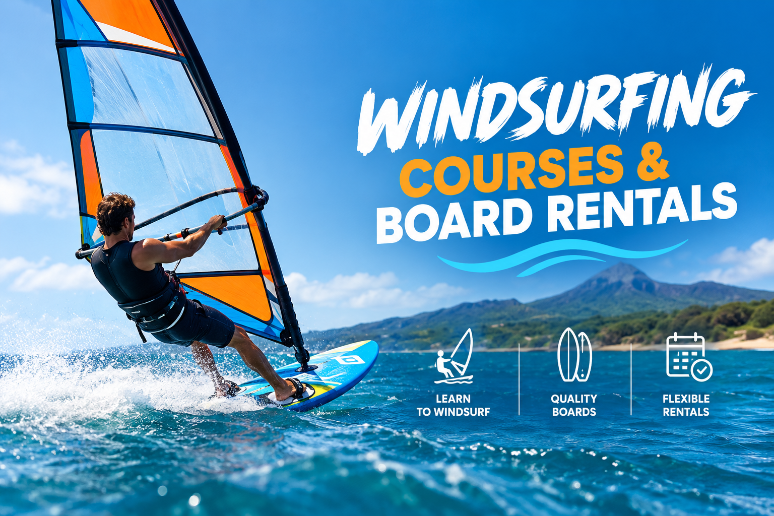 Windsurfing Courses & Board Rentals